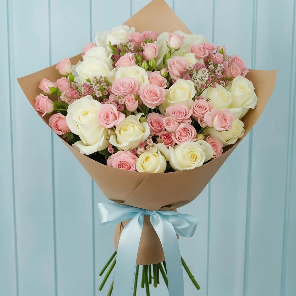 Букет цветов из: Розы в Лесной Городок