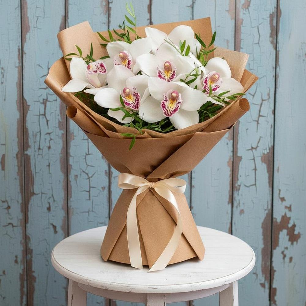 Букет цветов из: Орхидеи и Розы в Лесной Городок