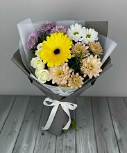 Букет цветов из:  Розы, Герберы и Хризантемы #REPLACE_PRED# Лесной Городок
