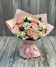 Букет цветов из:  Гвоздики, Розы и Хризантемы в Лесной Городок