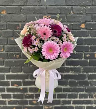 Букет цветов из:  Герберы и Хризантемы в Лесной Городок