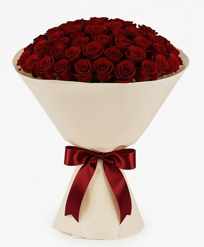 Букет 101 Бордовая роза Блэк Бакарра в Лесной Городок